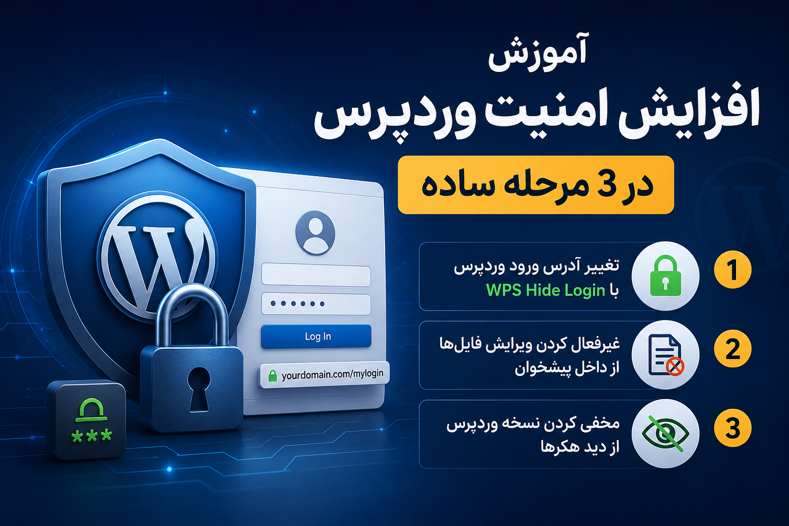 آموزش افزایش امنیت وردپرس در 3 مرحله ساده